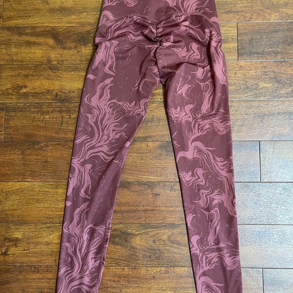 Gymshark GS power sports high waisted leggings  -Cherry Brown print - Picture 4 of 4